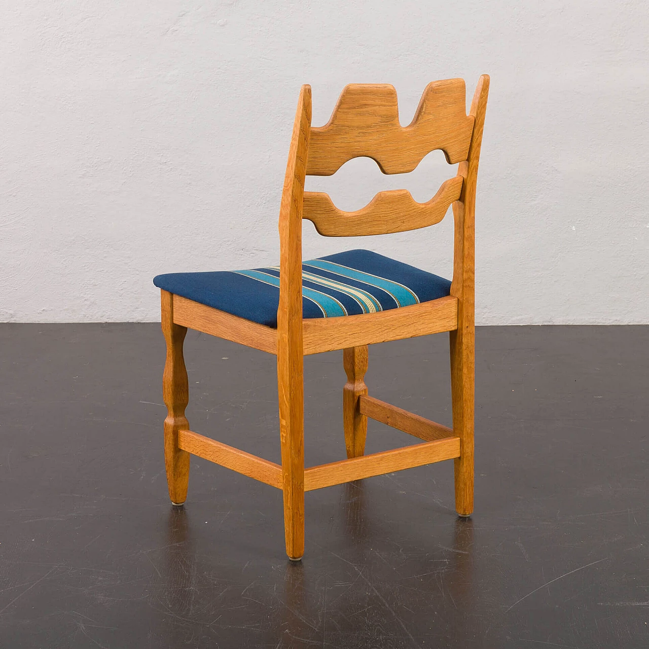 6 Oak chairs by Henning Kjaernulf for Nyrup Mobelfabrikk, 1960s 15