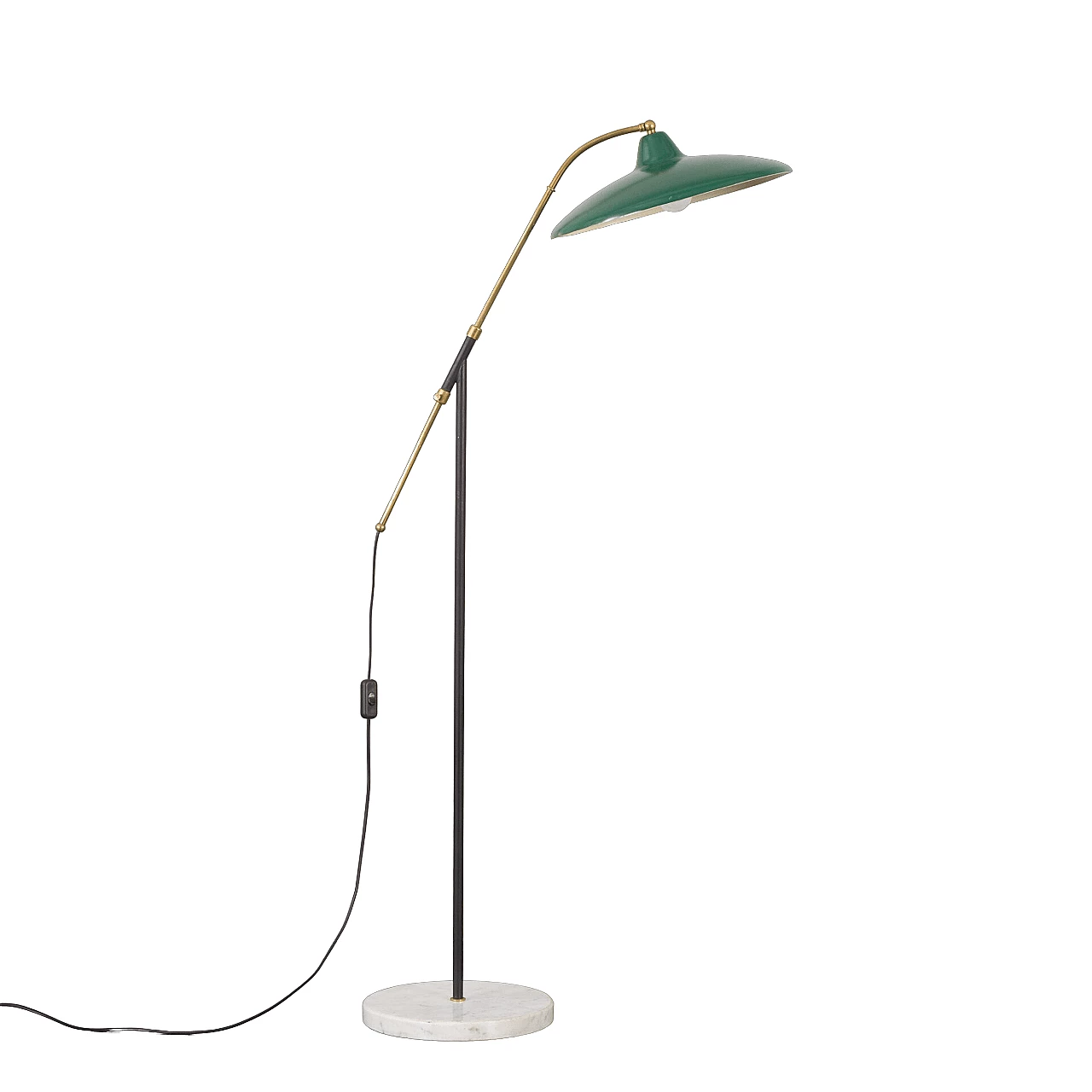 Marble and metal floor lamp attributed to Stilnovo, 1950s 11