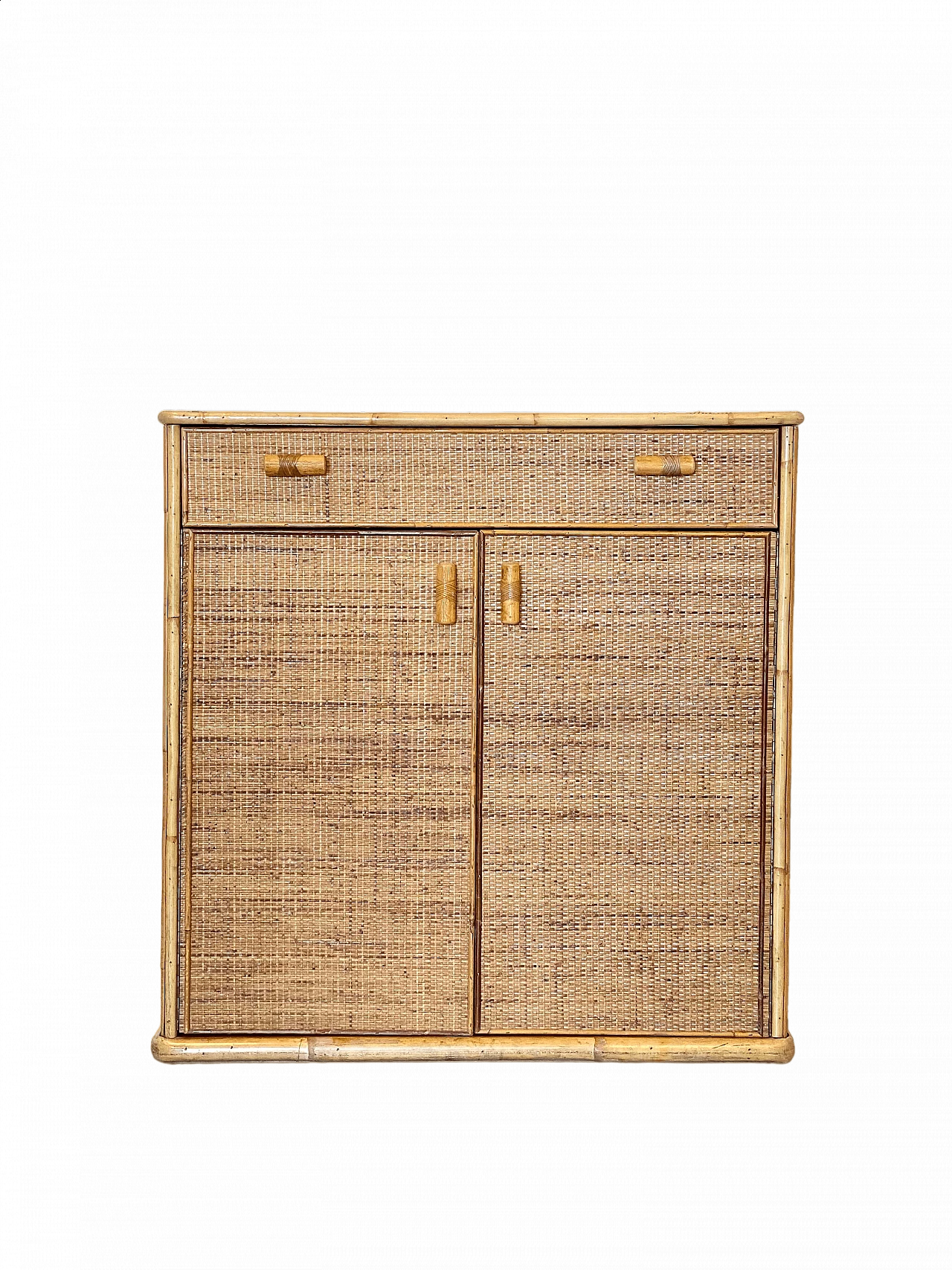 Bamboo and wicker sideboard, 1980s 10