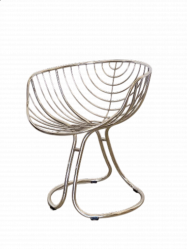 Pan Am chair in chrome-plated steel by Gastone Rinaldi for Rima, 1960s