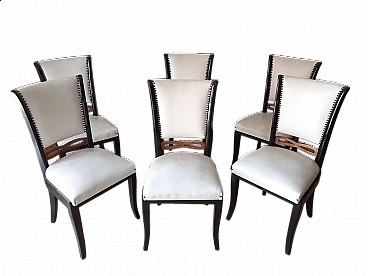 6 Art Deco chairs in the style of Osvaldo Borsani, 1940s