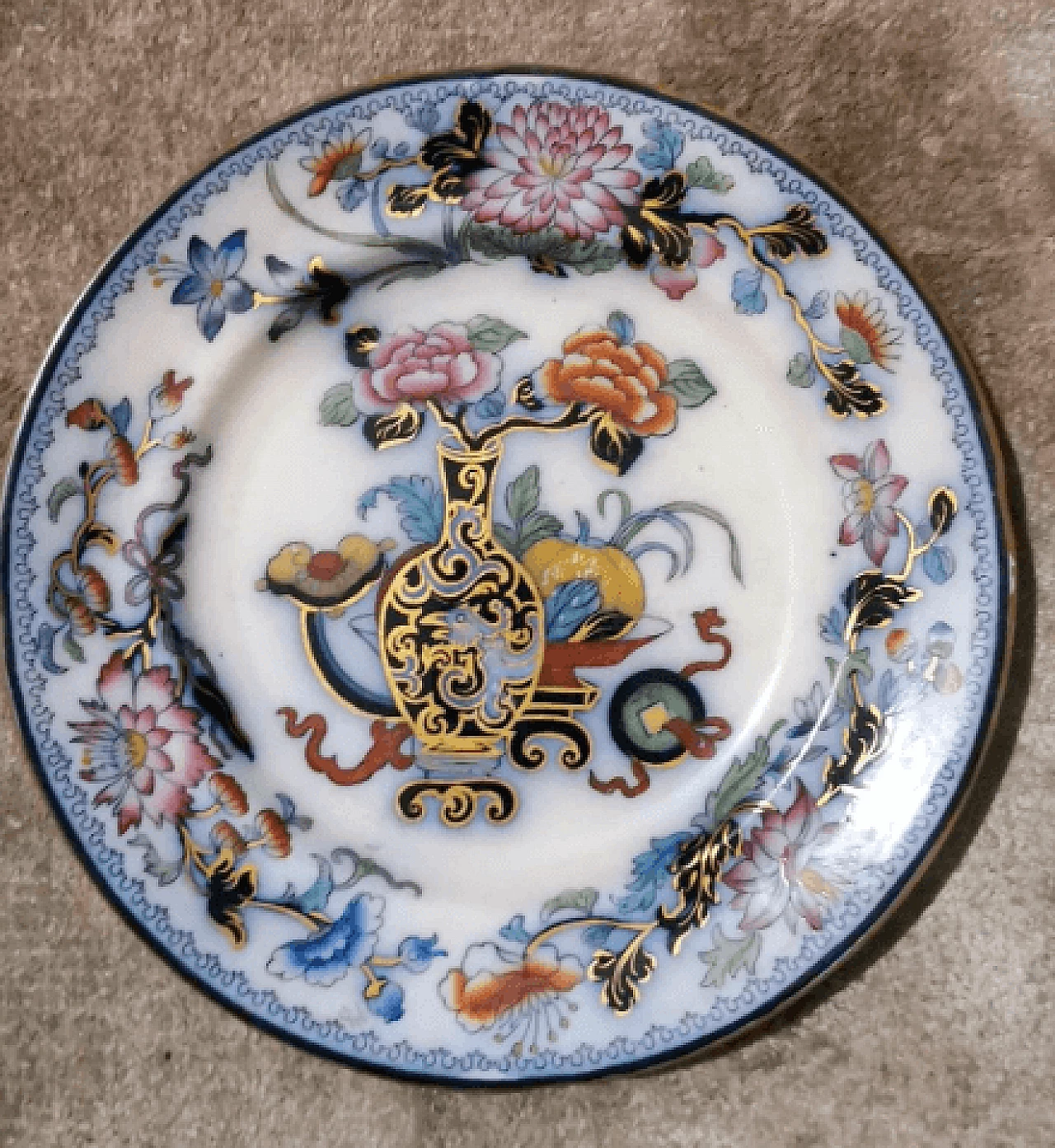 Coppia di piatti Noma 4317 in semi-porcellana di Ridgway, metà '800 4
