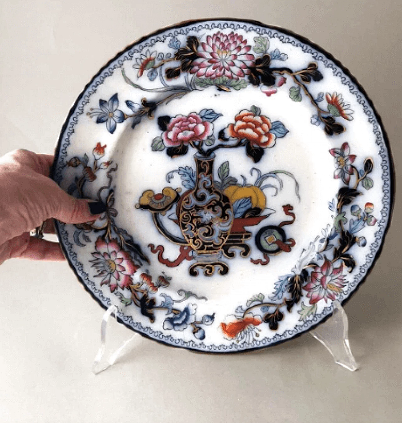 Coppia di piatti Noma 4317 in semi-porcellana di Ridgway, metà '800 17