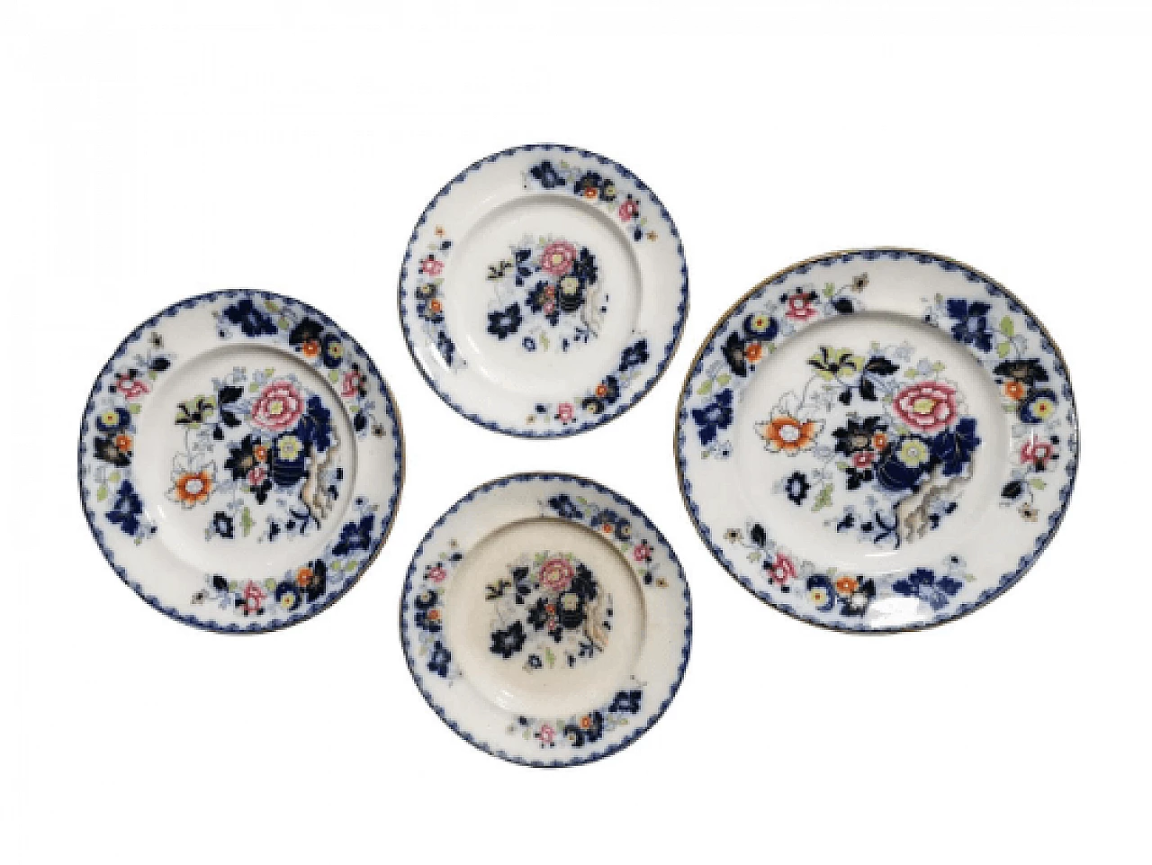 4 Victorian ceramic plates with Royal Arms mark, mid-19th century 1