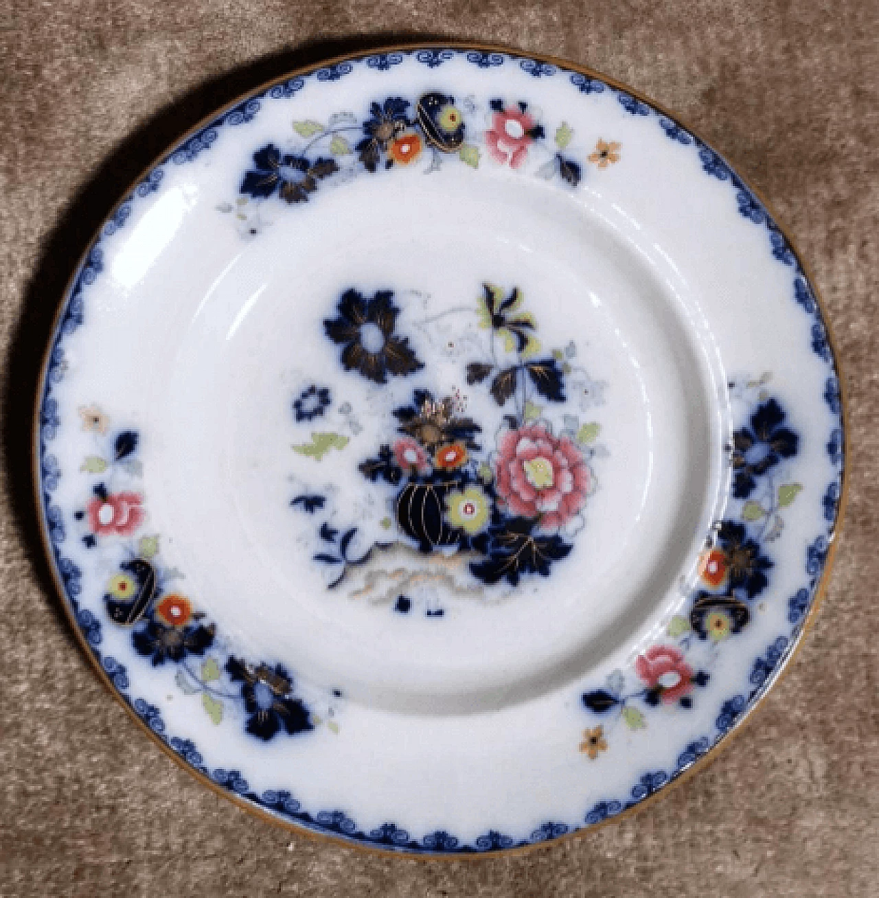 4 Piatti Vittoriani in ceramica con marchio Royal Arms, metà '800 11