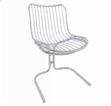 Radiofreccia chair in chrome-plated tubular steel by Gastone Rinaldi for Rima, 1970s