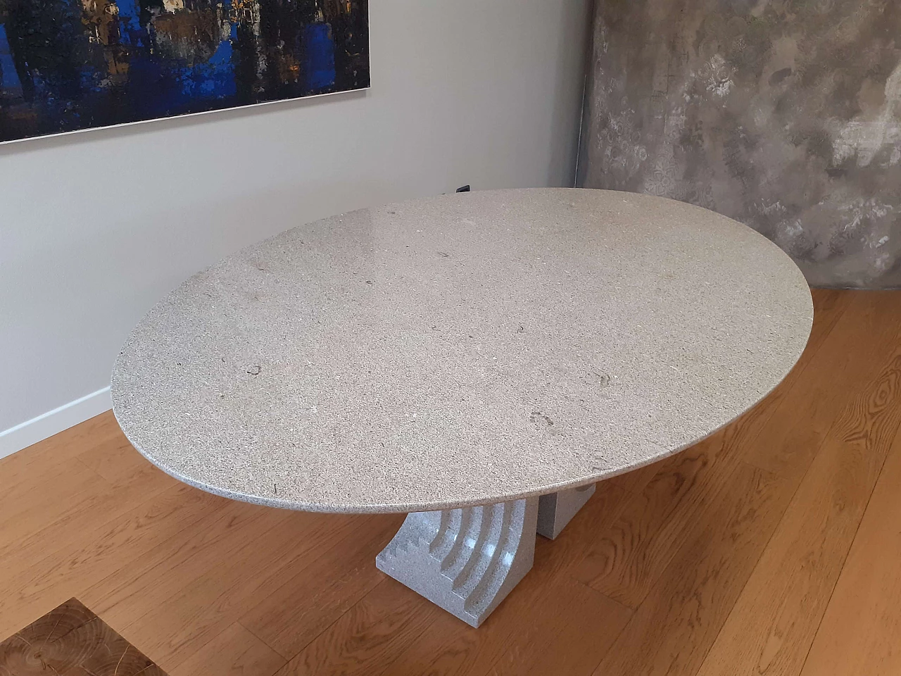 Samo oval granite table by Carlo Scarpa for Simon Gavina, 1970s 4