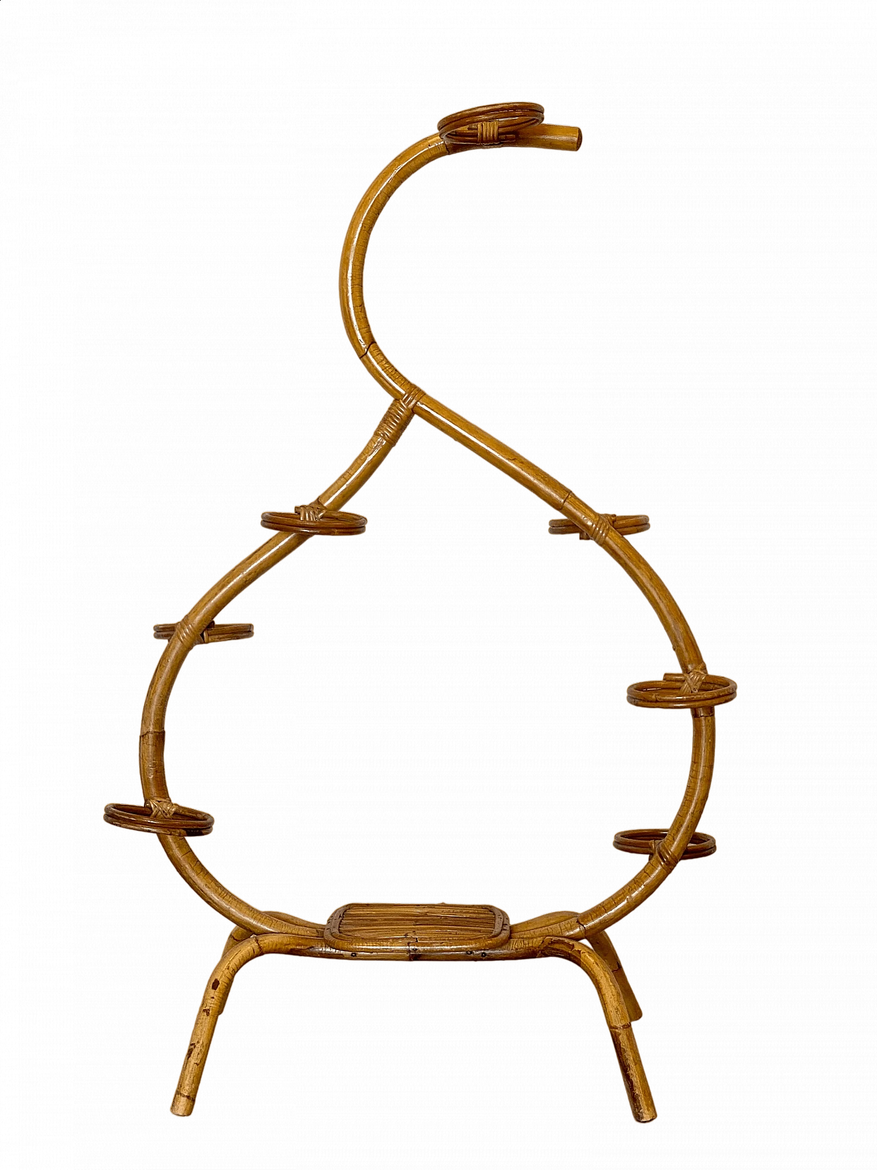 Wicker and bamboo pot holder, 1970s 10