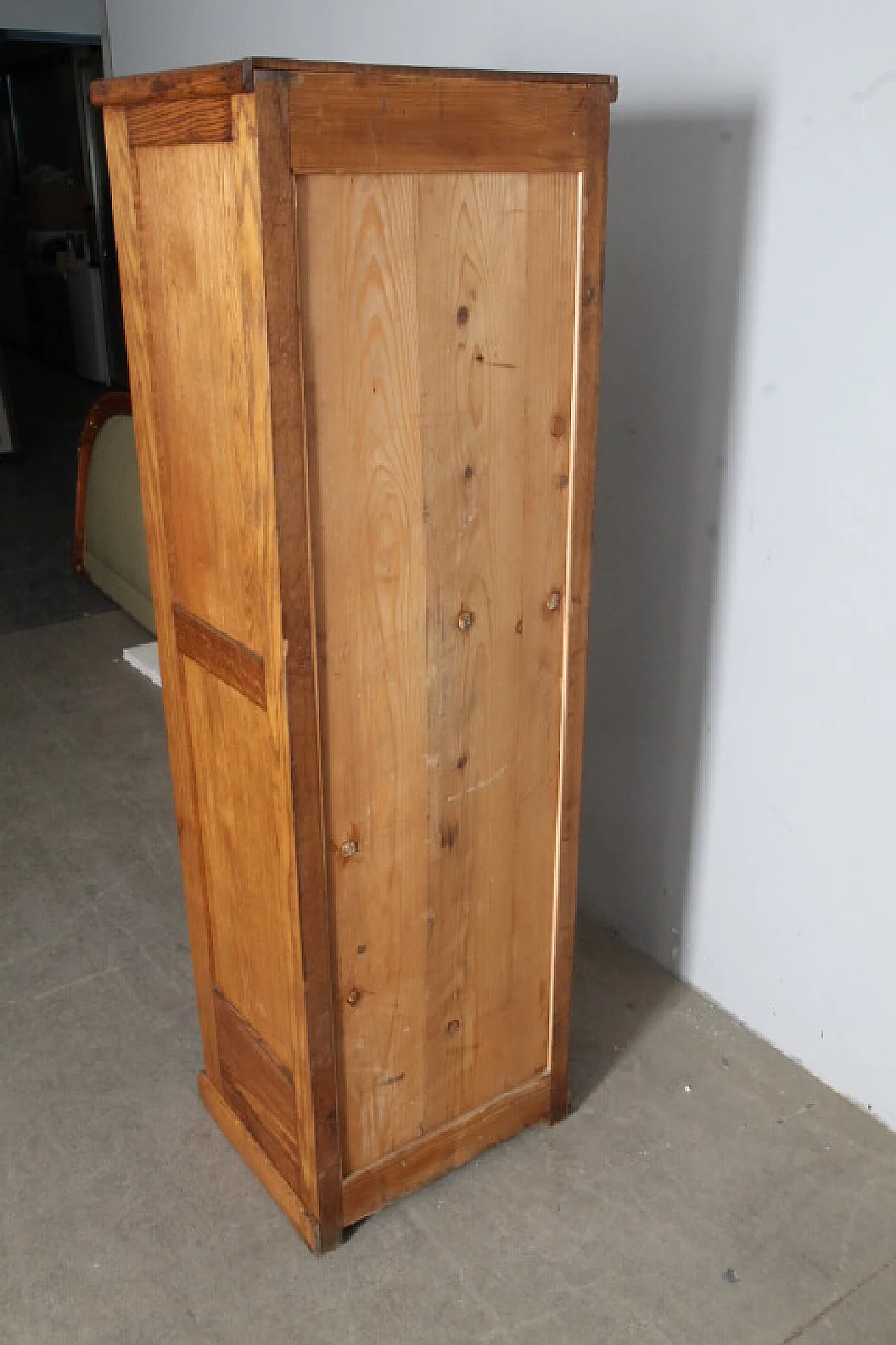 Art Deco oak filing cabinet with shutter, 1940s 7