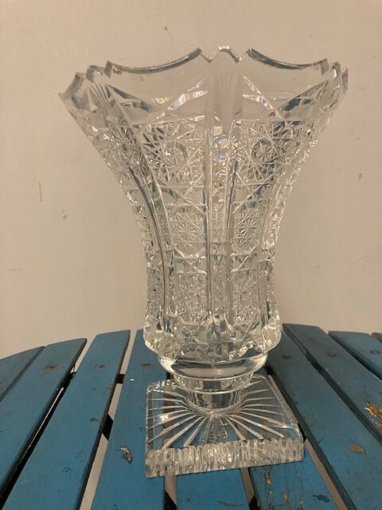 Vaso in cristallo di Boemia, anni '50 1
