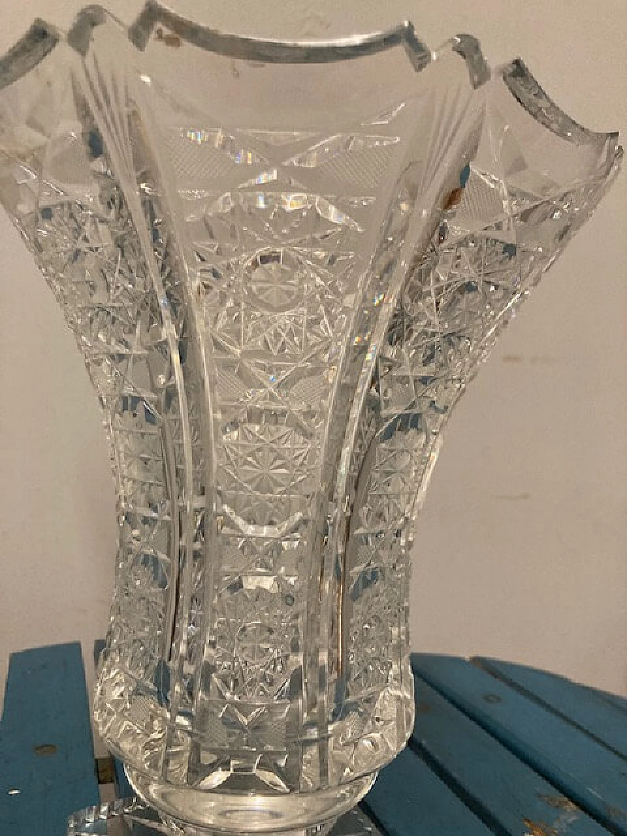 Vaso in cristallo di Boemia, anni '50 2