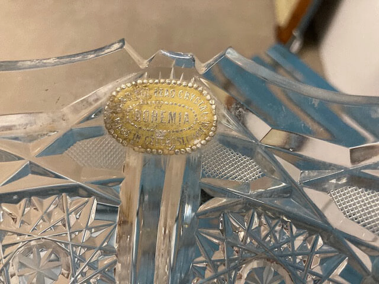 Bohemia crystal vase, 1950s 7