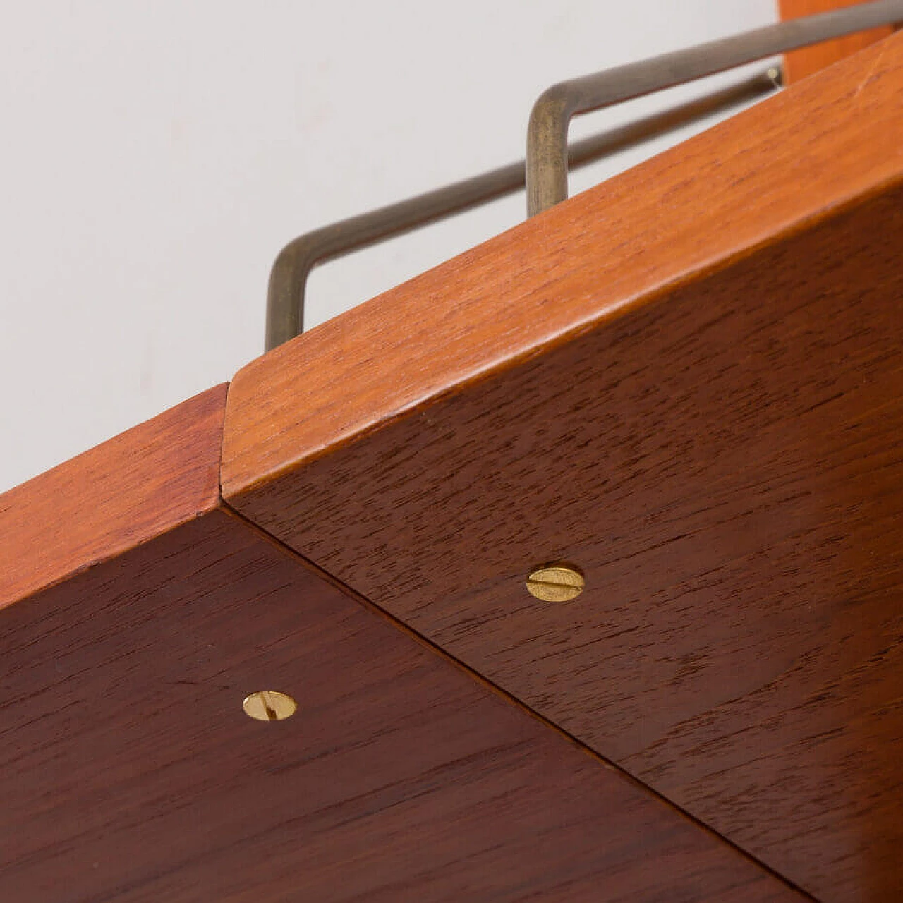 Danish teak wall-mounted bookcase with desk and drawer unit by Preben Sorensen for PS Systems, 1960s 16