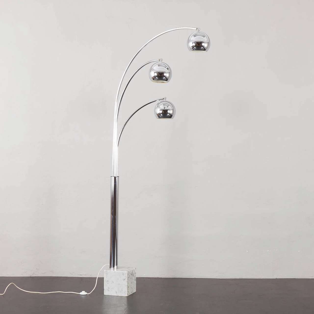 Metal and marble floor lamp by Goffredo Reggiani, 1970s 1