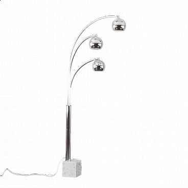 Metal and marble floor lamp by Goffredo Reggiani, 1970s