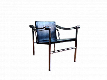 LC1 leather armchair with chrome frame by Le Corbusier