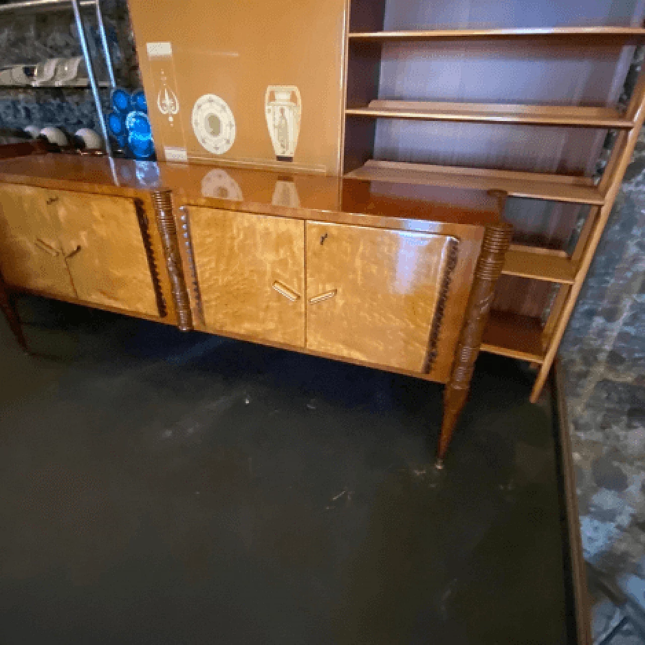 Carved wood sideboard by Pier Luigi Colli, 1950s 3