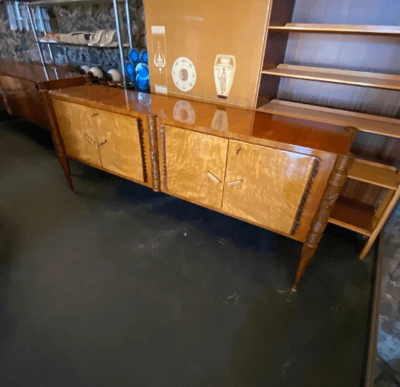 Carved wood sideboard by Pier Luigi Colli, 1950s 4