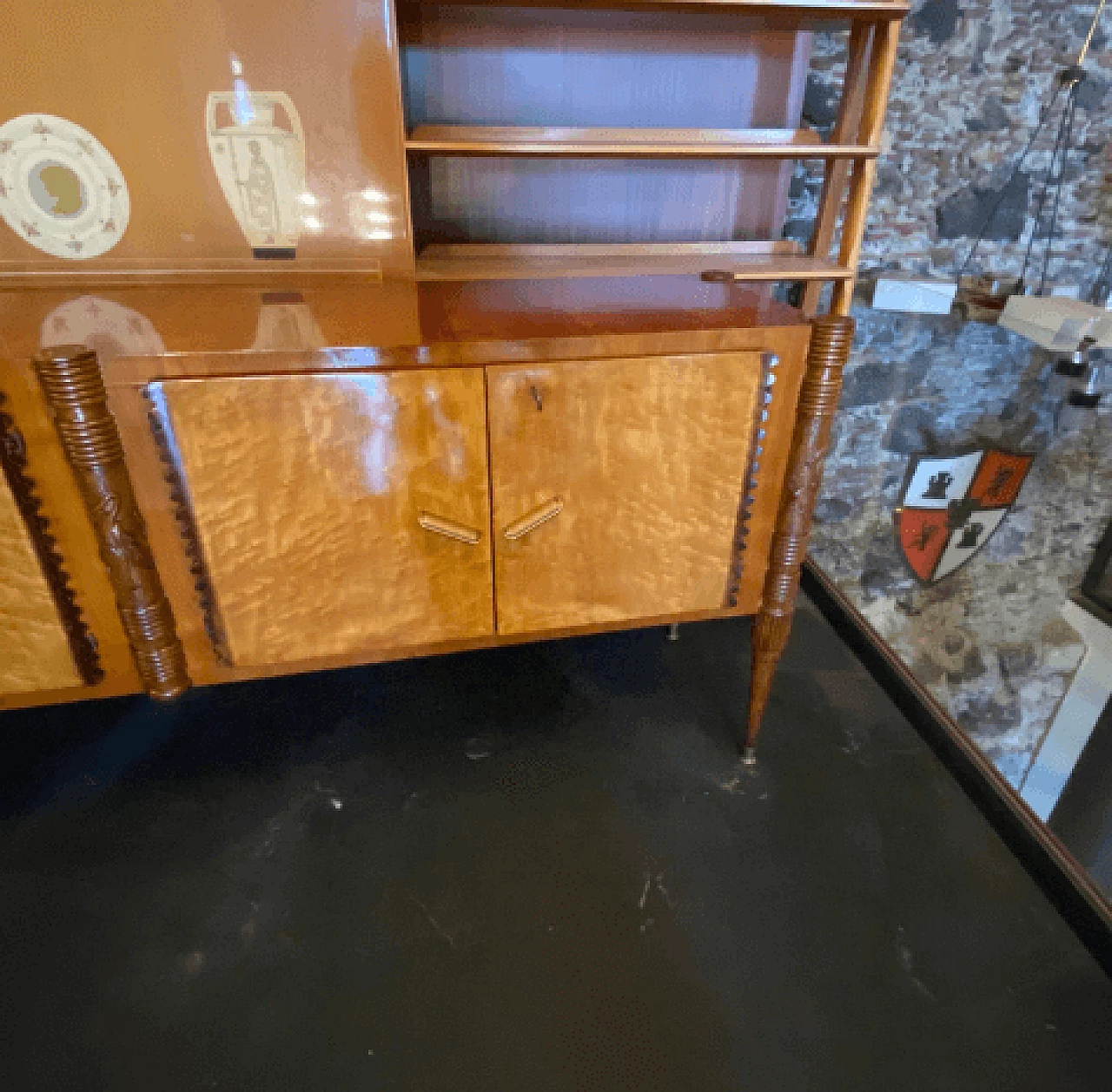 Carved wood sideboard by Pier Luigi Colli, 1950s 8