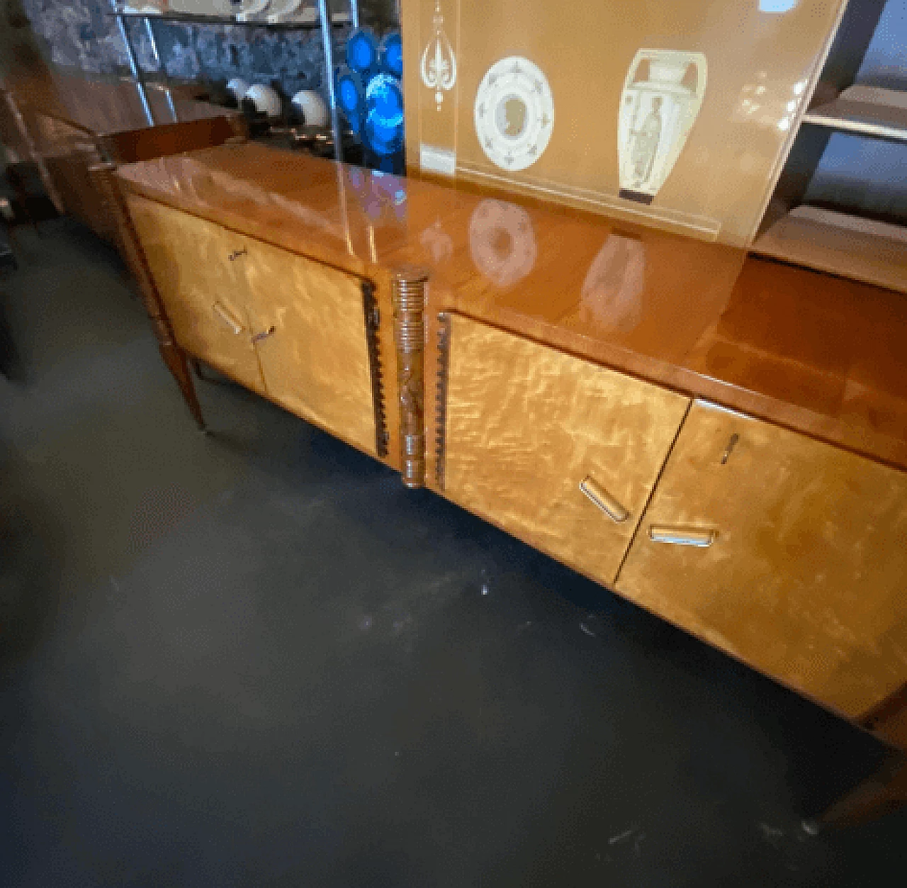 Carved wood sideboard by Pier Luigi Colli, 1950s 9