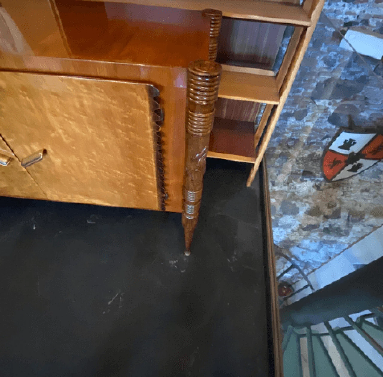 Carved wood sideboard by Pier Luigi Colli, 1950s 10