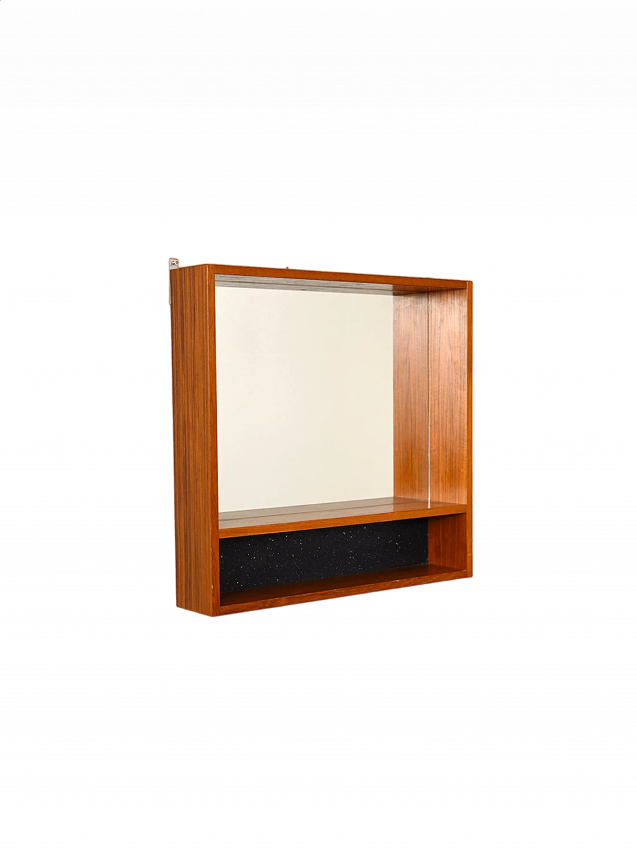 Specchio in teak con mensola, anni '60 9
