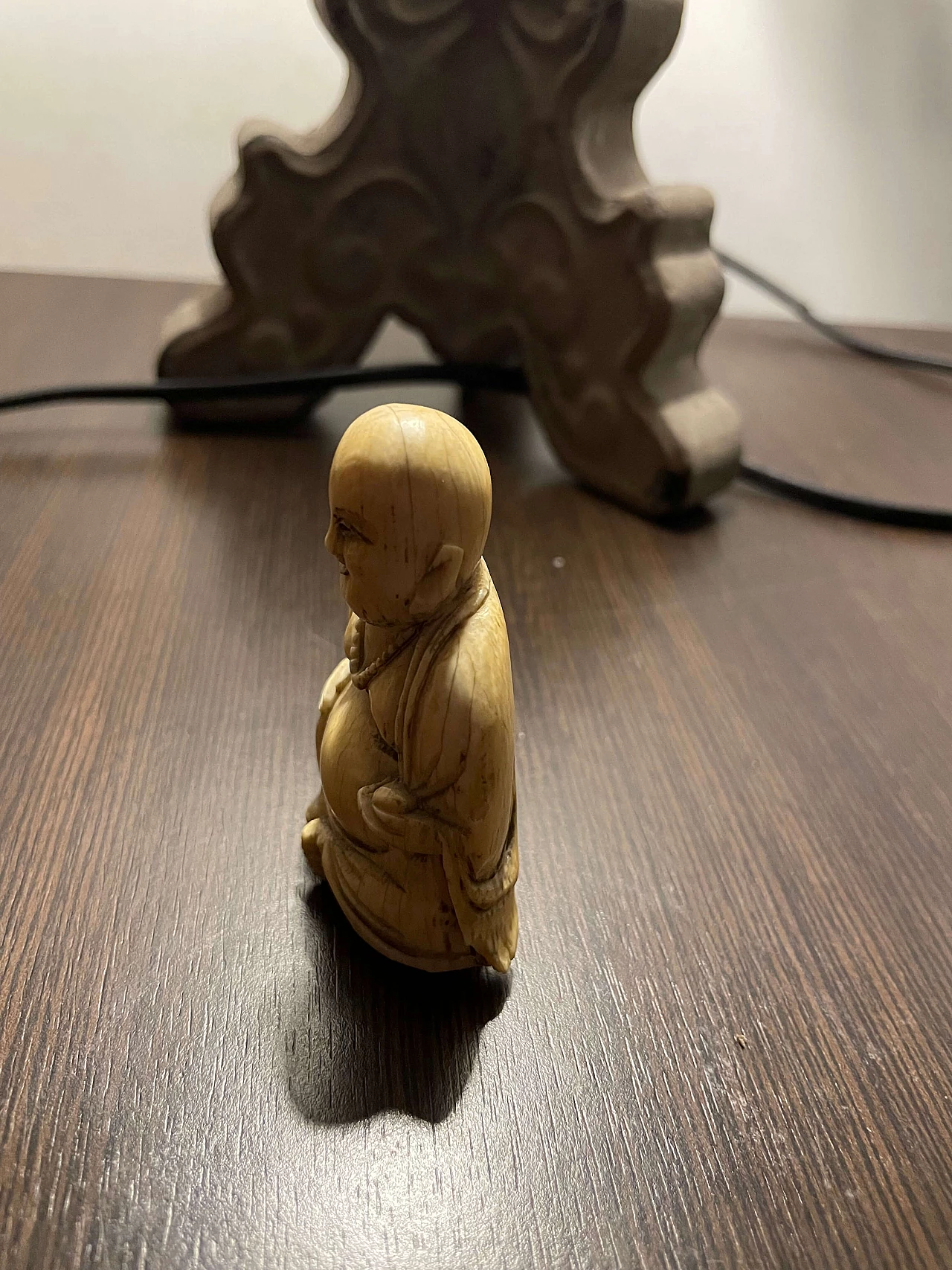 Statuina di Buddha in avorio, '800 4