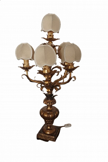 Table lamp decorated with gold leaf, 1920s