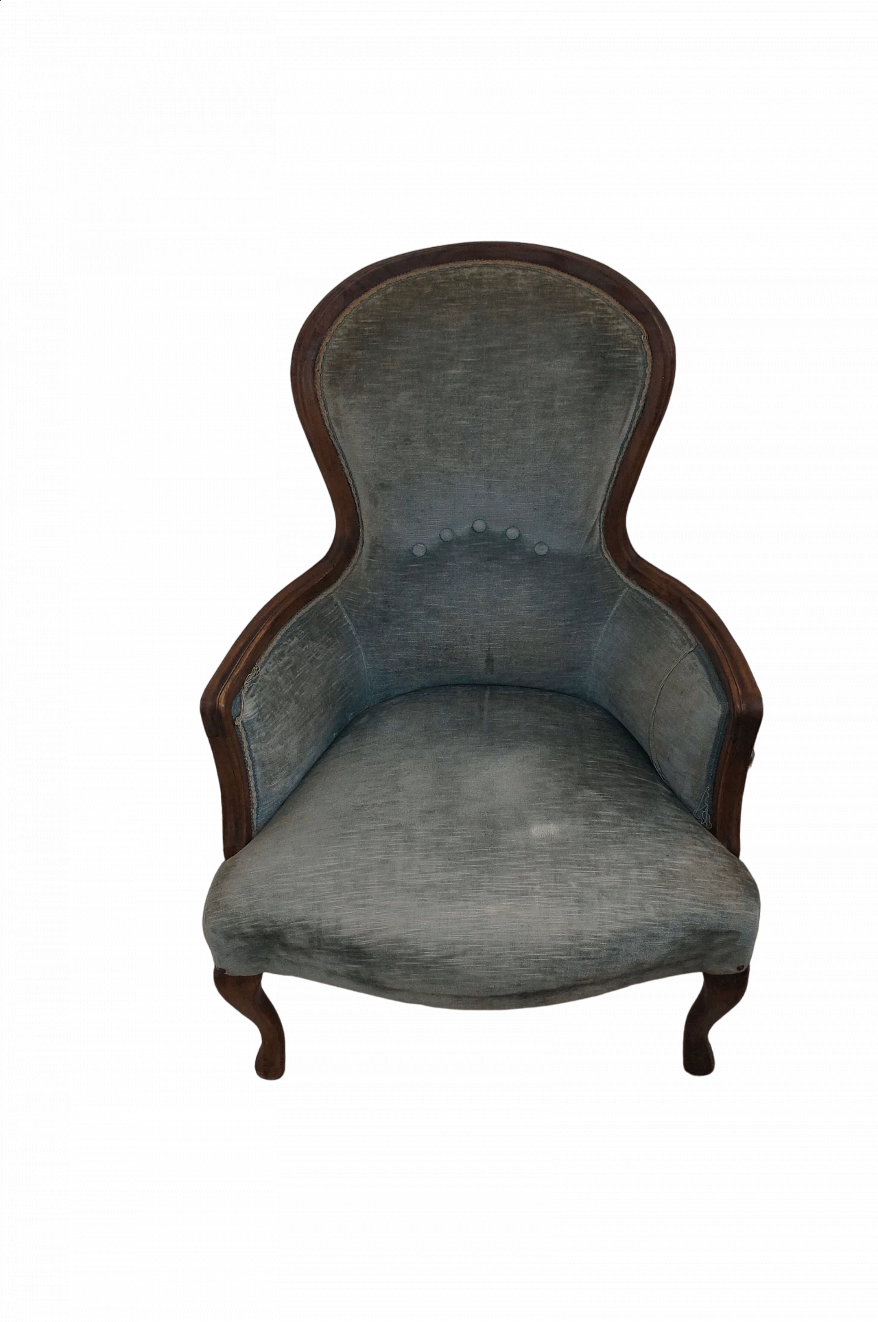 Louis Philippe style mahogany armchair, late 19th century 9