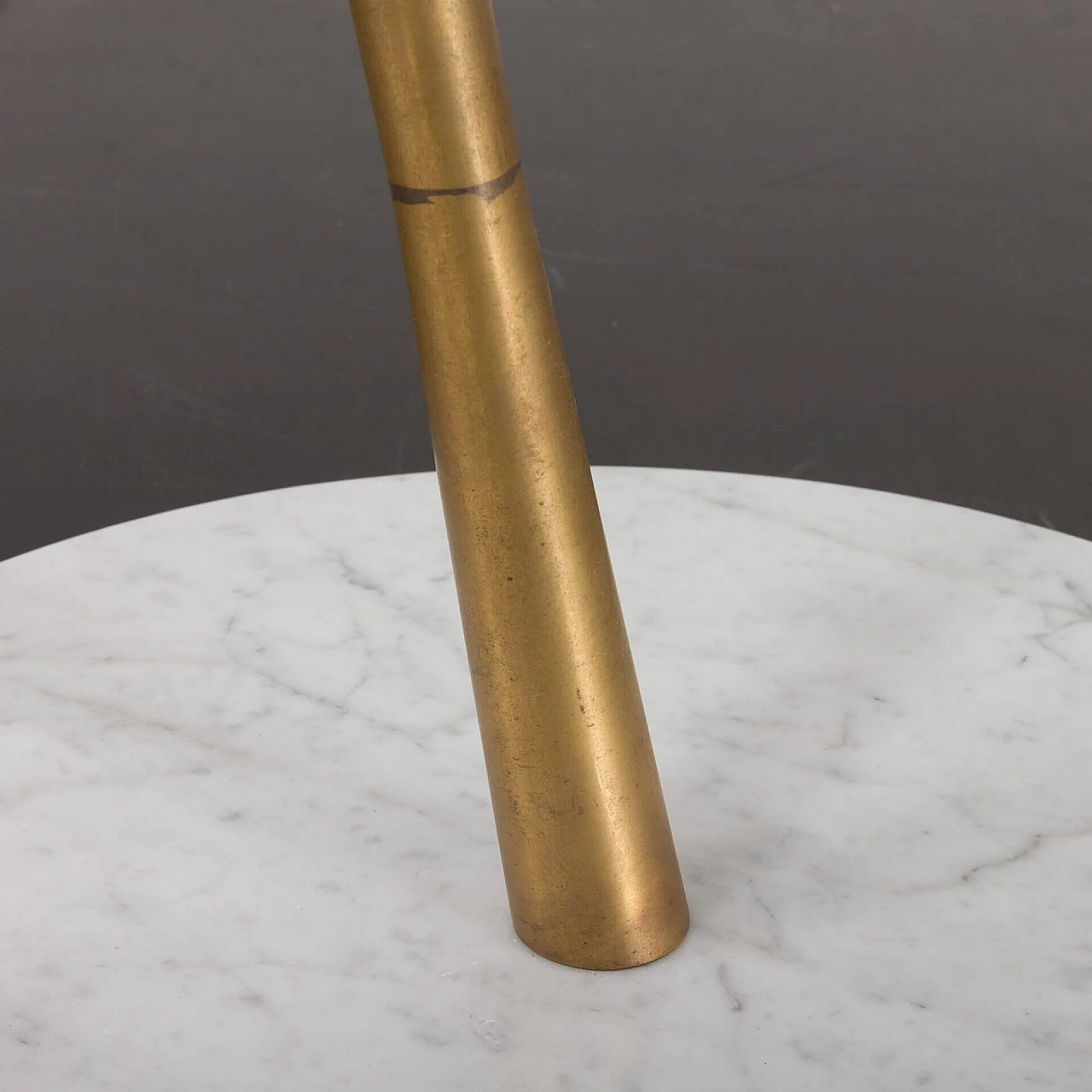 Marble and metal floor lamp in the style of Stilnovo, 2000s 15