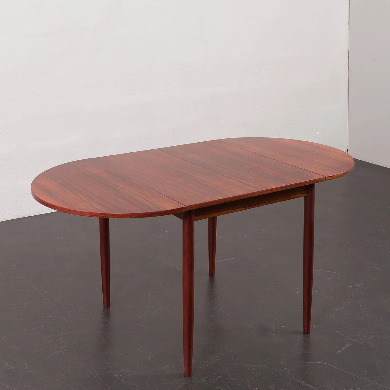 Rosewood dining table with drop-leaf in the style of Arne Vodder, 1960s 4