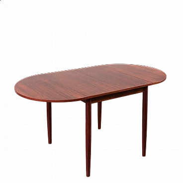 Tavolo da pranzo in palissandro con ante nello stile di Arne Vodder, anni '60
