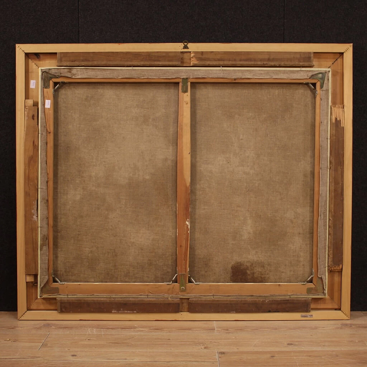 Landscape with hunting dogs and partridges, oil painting on canvas, 18th century 4