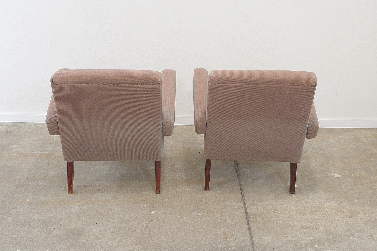 Pair of armchairs with beech legs by Jitona, 1970s 9