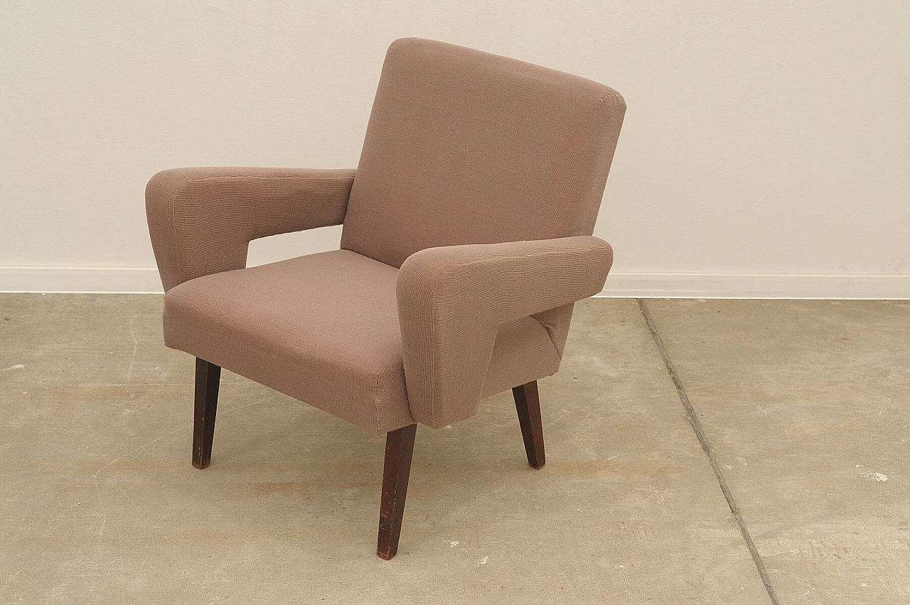 Pair of armchairs with beech legs by Jitona, 1970s 13