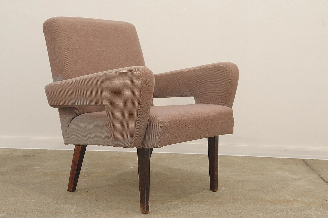 Pair of armchairs with beech legs by Jitona, 1970s 24