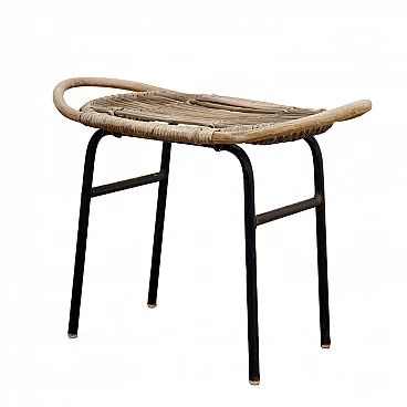 Rattan stool by Alan Fuchs for Uluv, 1960s