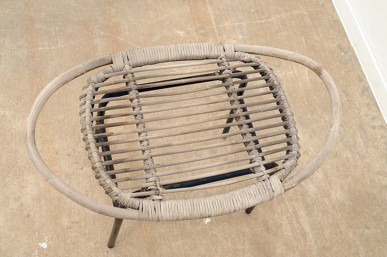 Sgabello in rattan di Alan Fuchs per Uluv, anni '60 11