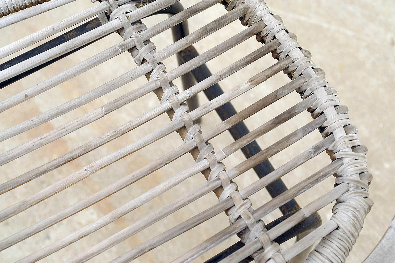 Sgabello in rattan di Alan Fuchs per Uluv, anni '60 13