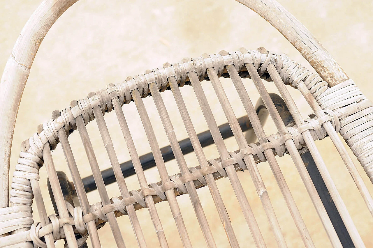 Sgabello in rattan di Alan Fuchs per Uluv, anni '60 14