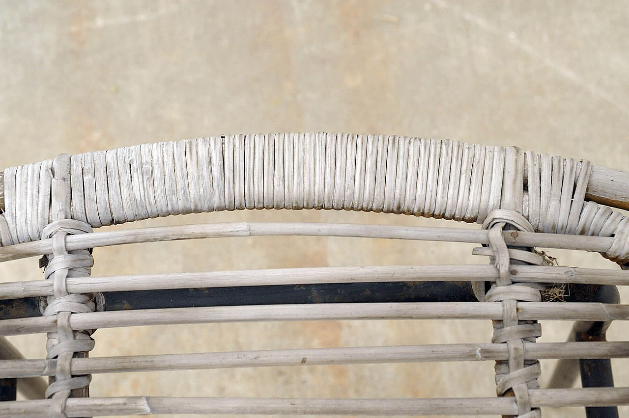 Sgabello in rattan di Alan Fuchs per Uluv, anni '60 15