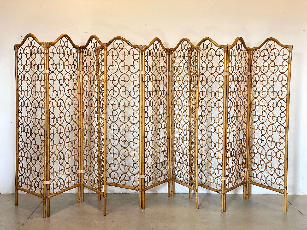 Three-panel bamboo screen, 1970s 9