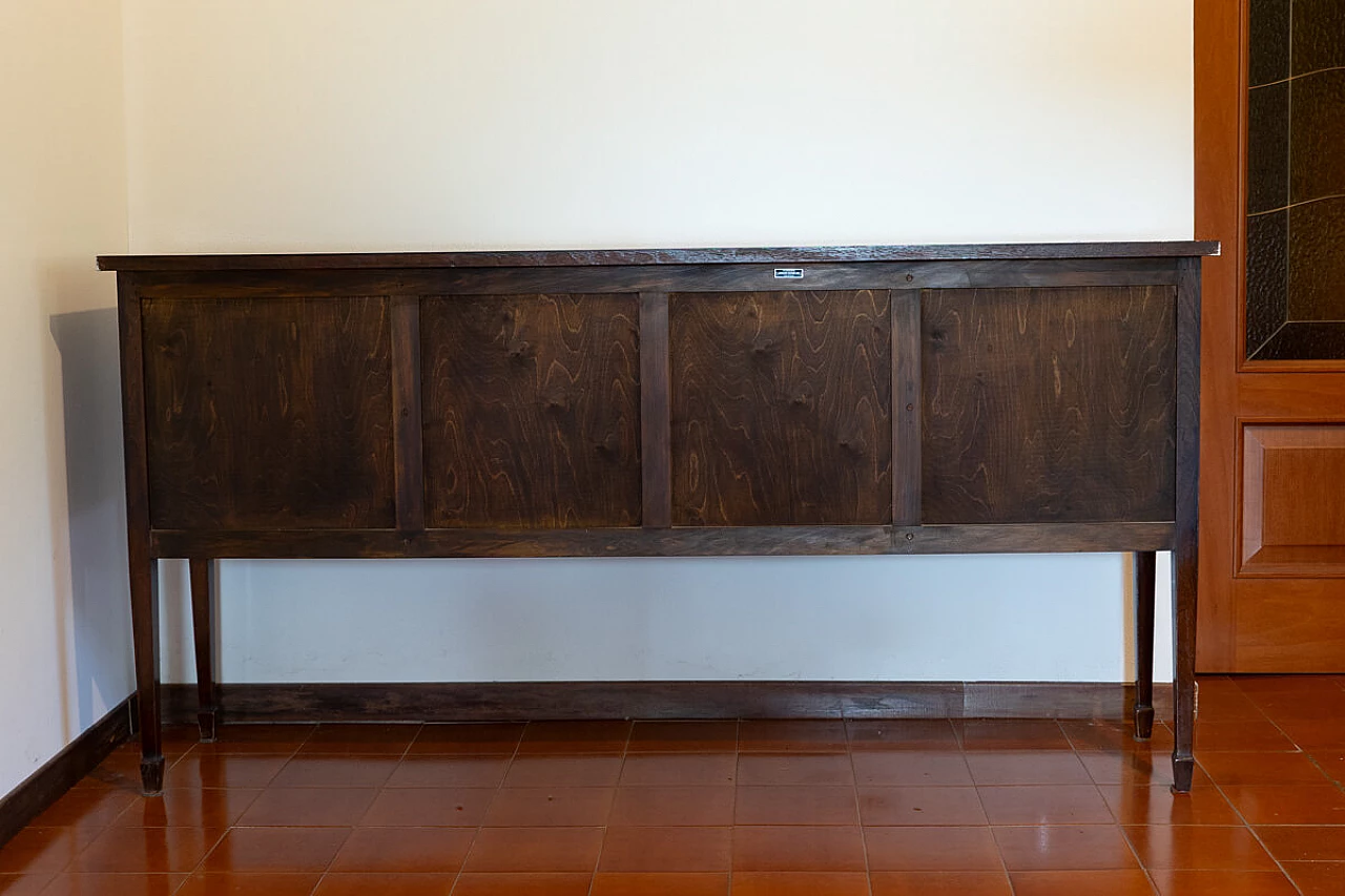 Credenza in mogano con maniglie in ottone di Leonard Moore, anni '60 2