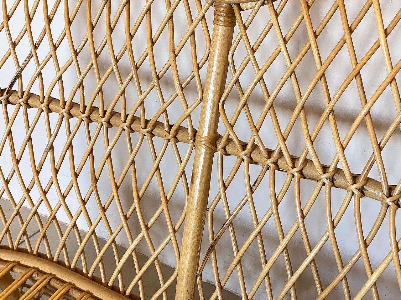 Wicker and bamboo sofa by Gervasoni, 1980s 4