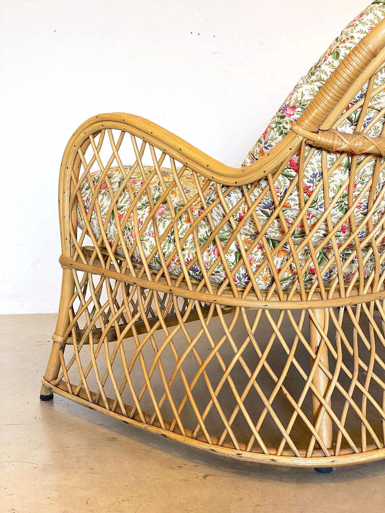 Wicker and bamboo sofa by Gervasoni, 1980s 7