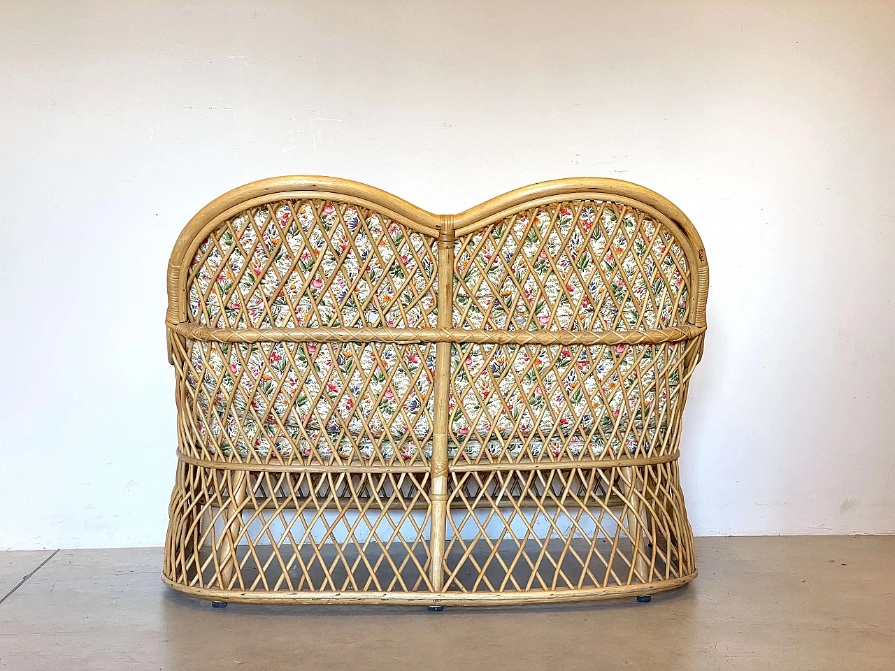 Wicker and bamboo sofa by Gervasoni, 1980s 9