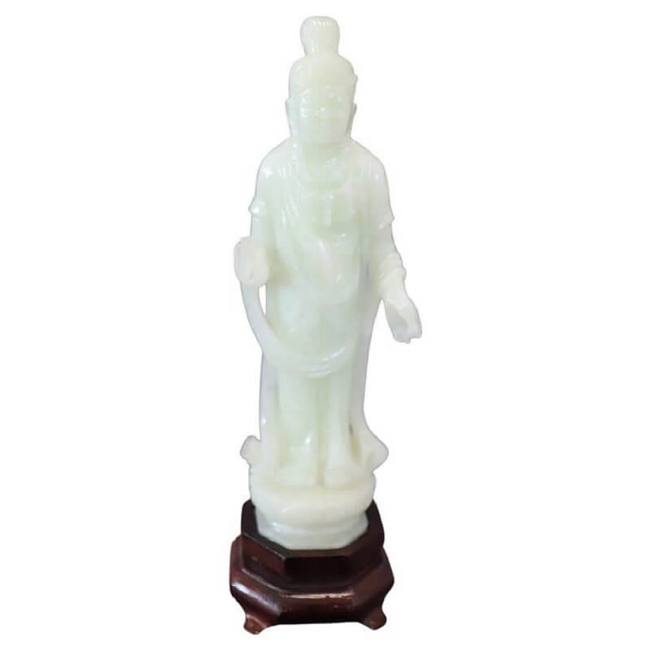 Carved jade Buddha, 1950s 1