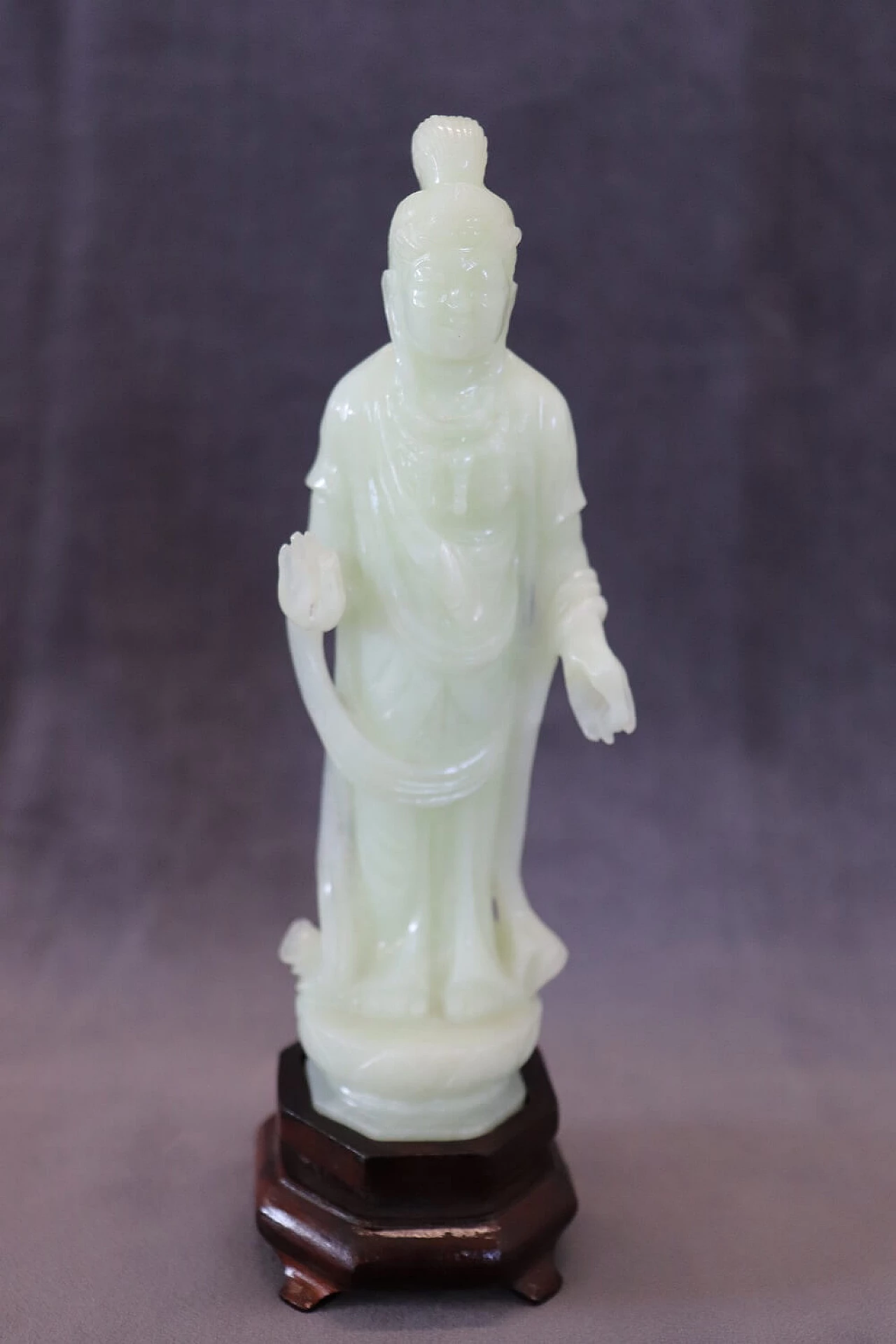 Carved jade Buddha, 1950s 2