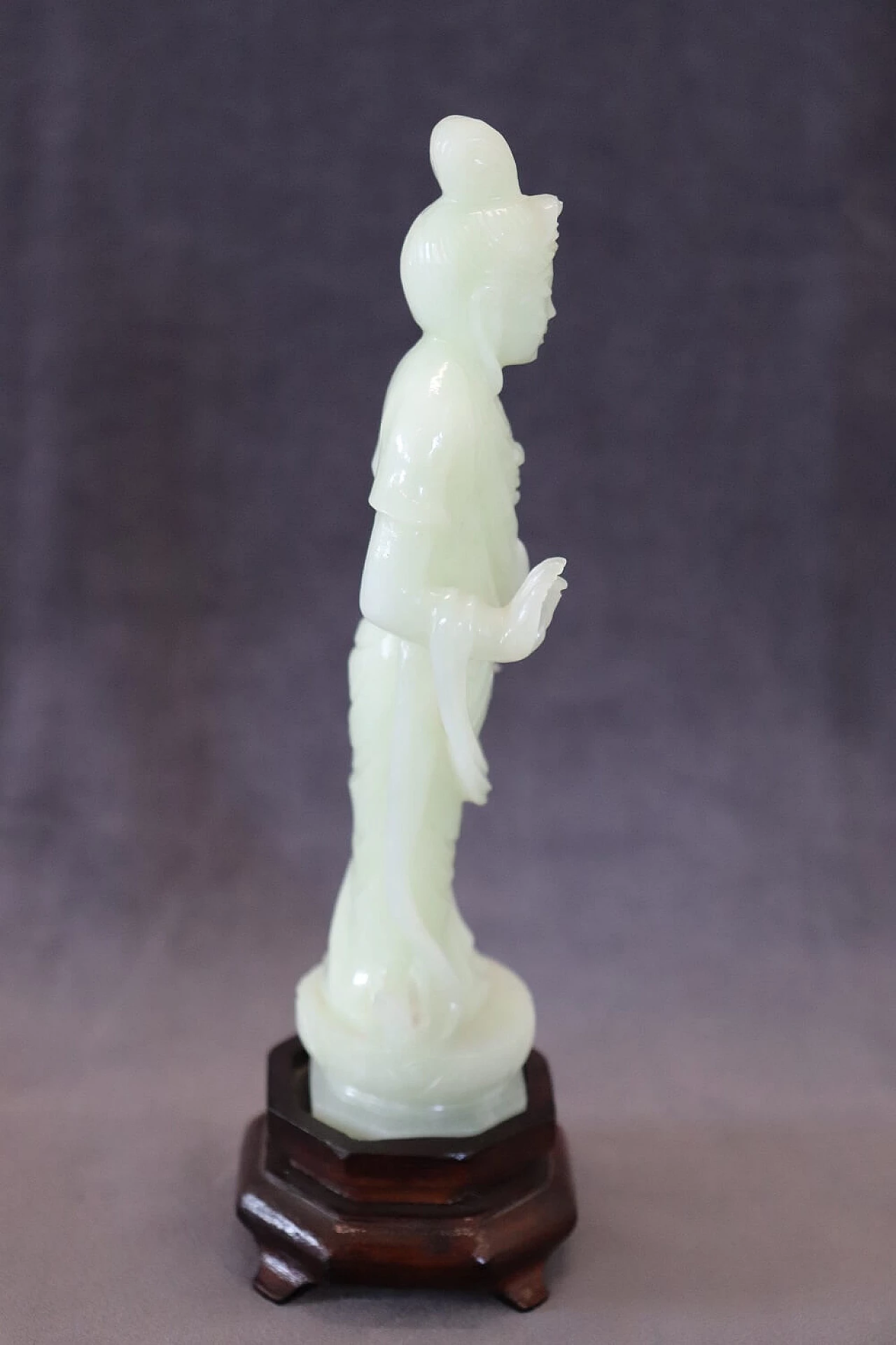 Carved jade Buddha, 1950s 4