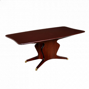 Tavolo in legno esotico impiallacciato di Osvaldo Borsani, anni '60